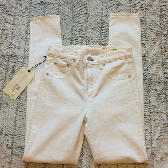 Rag & bone Blanc high rise skinny jeans - Picture 6 of 8